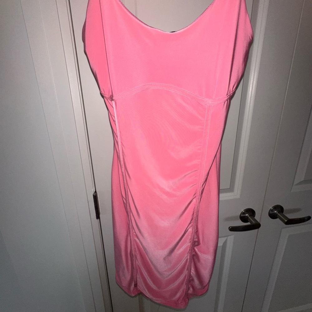 21 saints pink body con dress